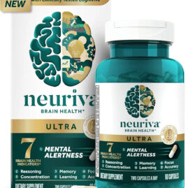 NEURIVA Ultra Nootropic Brain Supplement - Memory, Focus, 60 Caps - Clearance Sale