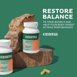 Emma Gut Health - Gas and Bloating Relief, Constipation, Leaky Gut Repair 60 Capsules - Clearance Sale